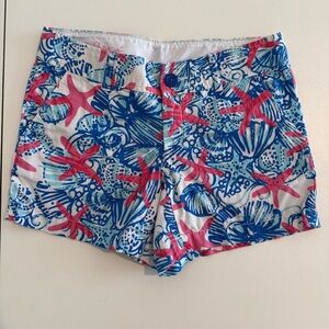 Lilly Pulitzer Blue and Pink Printed Callahan Shorts